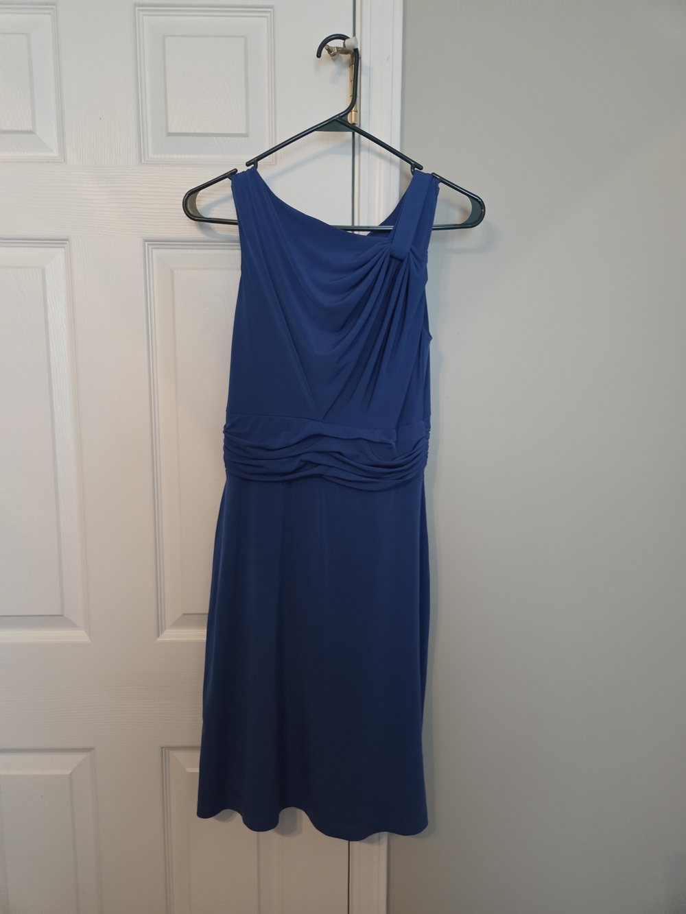 Grey Goose Royal Blue Mini Dress with Draped Waist